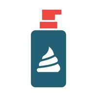 Shaving Cream Glyph Two Color Icon For Personal And Commercial Use. vector