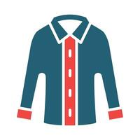 Casual Shirt Glyph Two Color Icon For Personal And Commercial Use. vector