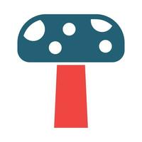 Mushroom Glyph Two Color Icon For Personal And Commercial Use. vector