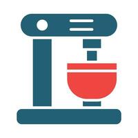 Mixing Machine Glyph Two Color Icon For Personal And Commercial Use. vector