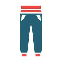 pantalones glifo dos color icono para personal y comercial usar. vector