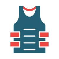 Vest Glyph Two Color Icon For Personal And Commercial Use. vector