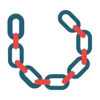 Chain Glyph Two Color Icon For Personal And Commercial Use. vector