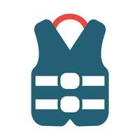 Life Jacket Glyph Two Color Icon For Personal And Commercial Use. vector