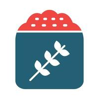 Flour Glyph Two Color Icon For Personal And Commercial Use. vector
