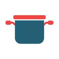 Soup Pot Glyph Two Color Icon For Personal And Commercial Use. vector