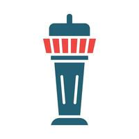 Control Tower Glyph Two Color Icon For Personal And Commercial Use. vector