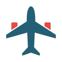 Aircraft Glyph Two Color Icon For Personal And Commercial Use. vector