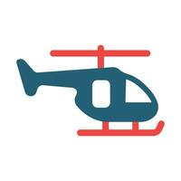 Helicopter Glyph Two Color Icon For Personal And Commercial Use. vector