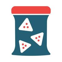 Snack Glyph Two Color Icon For Personal And Commercial Use. vector