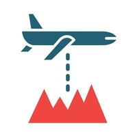 Altitude Glyph Two Color Icon For Personal And Commercial Use. vector