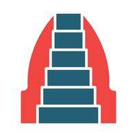 Escalator Glyph Two Color Icon For Personal And Commercial Use. vector