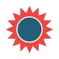 Sun Glyph Two Color Icon For Personal And Commercial Use. vector