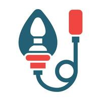 Oxygen Mask Glyph Two Color Icon For Personal And Commercial Use. vector