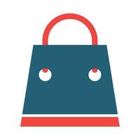 Grocery Bag Glyph Two Color Icon For Personal And Commercial Use. vector