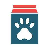 Pet Food Glyph Two Color Icon For Personal And Commercial Use. vector