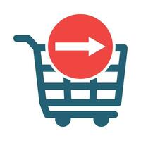 Checkout Glyph Two Color Icon For Personal And Commercial Use. vector