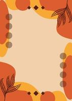 autumn abstract shape background for banner, fall season web theme vector