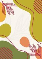 autumn abstract shape background for banner, fall season web theme vector