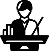 Teacher icon symbol vector image. Illustration of the training business school classroom icon design image