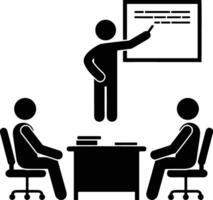 Teacher icon symbol vector image. Illustration of the training business school classroom icon design image