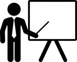 Teacher icon symbol vector image. Illustration of the training business school classroom icon design image