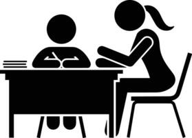 Teacher icon symbol vector image. Illustration of the training business school classroom icon design image