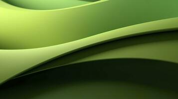 Abstract green environment background, smooth, minimal, AI Generative photo