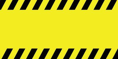 negro y amarillo advertencia línea a rayas rectangular antecedentes. advertir precaución, construcción, la seguridad firmar y símbolo. vector