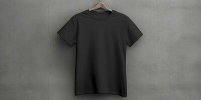 Simple Black T Shirt. AI Generative photo