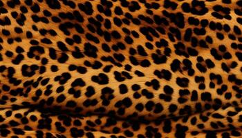Seamless pattern of leopard fur texture illustration background. AI Generated photo
