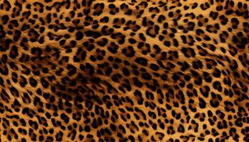 Seamless pattern of leopard fur texture illustration background. photo