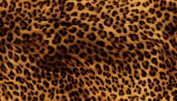 Seamless pattern of leopard fur texture illustration background. AI Generated photo