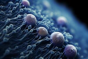 Microscopic scale mold, bacteria, Virus, cell in multiple color abstract concept, . photo