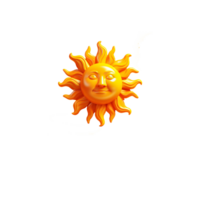 A Smille Sun Cartoon icon AI Generated png