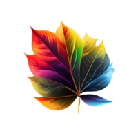 A Leaf of rainbow color icon image png