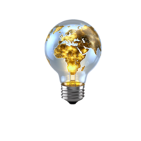 A bulb burning AI Generated png