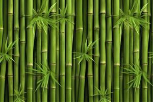 Natural Green Bamboo Texture or Pattern Background, AI Generative photo