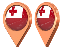 Tonga Flag Location Icon, Isolated with Different Angled, 3D Rendering png