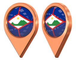 Sint Eustatius Flag Location Icon, Isolated with Different Angled, 3D Rendering png