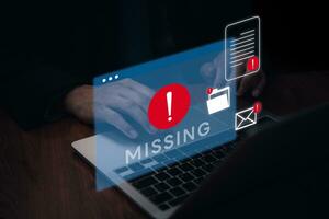 Hackers and virus stealing data on social network internet.data email password access data.technology security system. photo