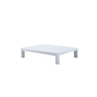 Minimalistic Modern living room wooden white table clipart on transparent background, isolated wooden Writing table, living room furniture decor, Patio table, Study table, isolated Coffee table png