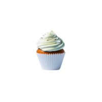 Cupcake with Vanilla cream on the top, Cupcake with cream on the top, Vanilla Creamy cupcake dessert, Muffin cake with Vanilla creamy top, isolated Mini cake, Single serve cake isolated clipart png
