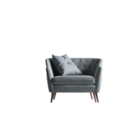 Minimalistic modern living room Grey armchair Seat clipart on transparent background, Modern home decor interior Accent chair, living room furniture living room decor, Home interior Decorative element png