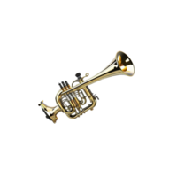 Trompete Musical Instrument Clip Art auf transparent Hintergrund, akustisch Messing- Musical Instrumente, klassisch und Jazz Musical Instrument, marschieren Bands Musical Instrument Clip Art png