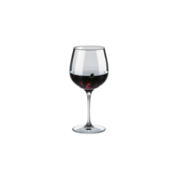 isolato vino bicchiere con rosso vino clipart su trasparente sfondo, isolato singolo cristalleria con rosso vino bevanda per elegante festa celebrazione png