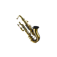 saxofone musical instrumento clipart em transparente fundo, acústico latão musical instrumentos, saxofone clássico e jazz musical instrumento, marcha bandas musical instrumento clipart png