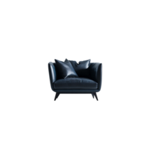 Minimalistic modern living room Black armchair Seat clipart on transparent background, Modern home decor interior Accent chair, living room furniture living room decor, Home interior Decorative png