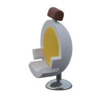 3d rendered half egg shaped chair perfect for design project png