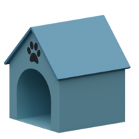 3d rendered dog's house perfect for pet shop design project png